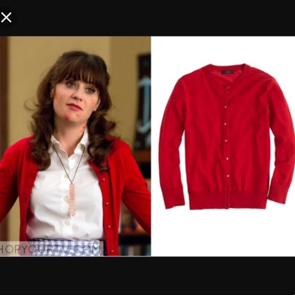 JCREW red cardigan